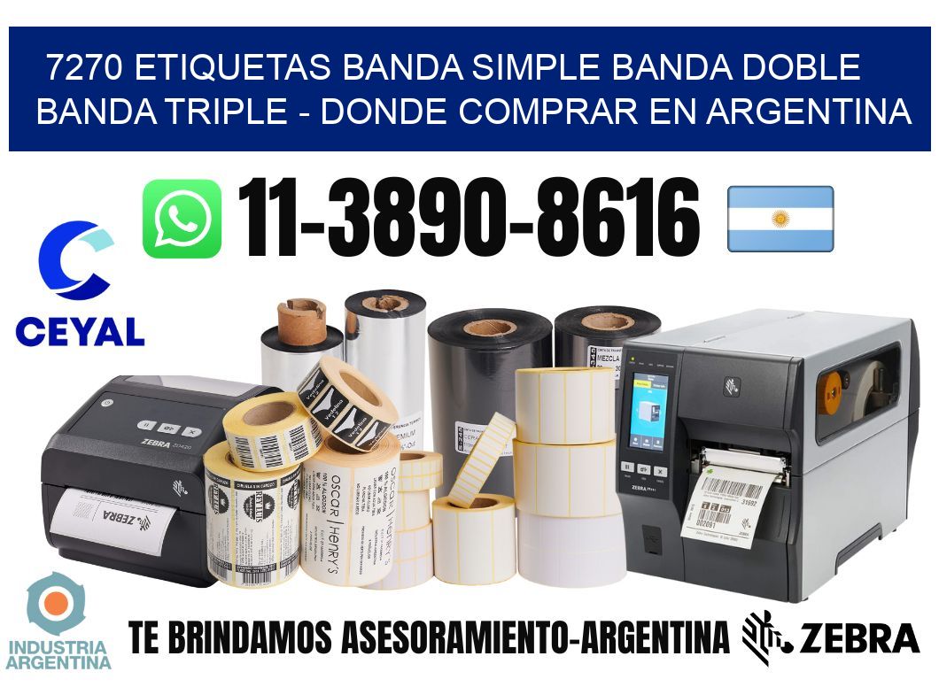 7270 etiquetas banda simple banda doble banda triple - Donde Comprar en Argentina