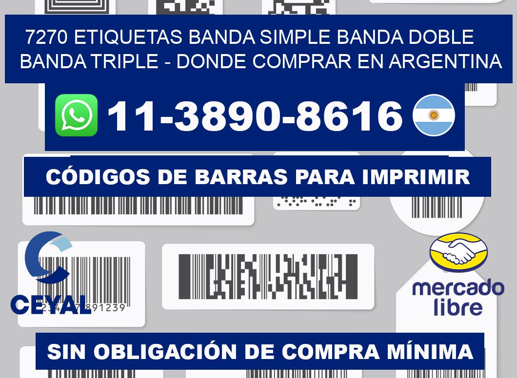 7270 etiquetas banda simple banda doble banda triple - Donde Comprar en Argentina