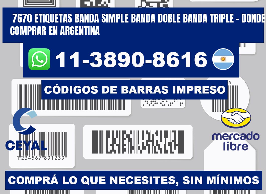7670 etiquetas banda simple banda doble banda triple - Donde Comprar en Argentina
