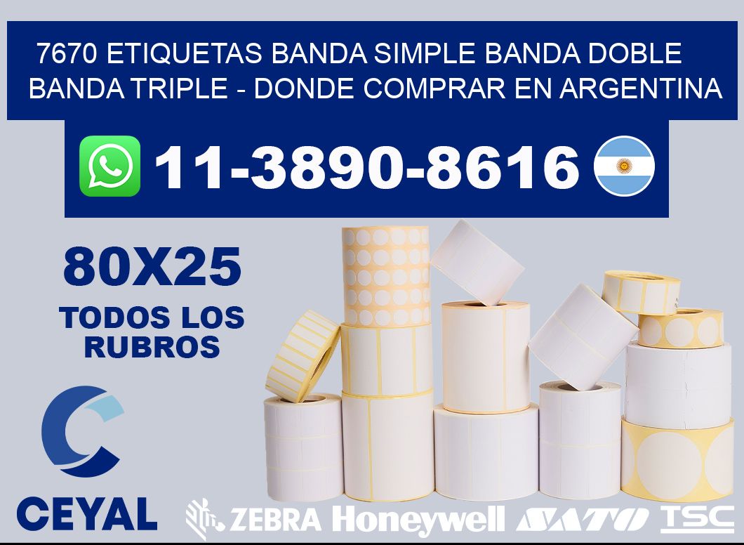7670 etiquetas banda simple banda doble banda triple - Donde Comprar en Argentina