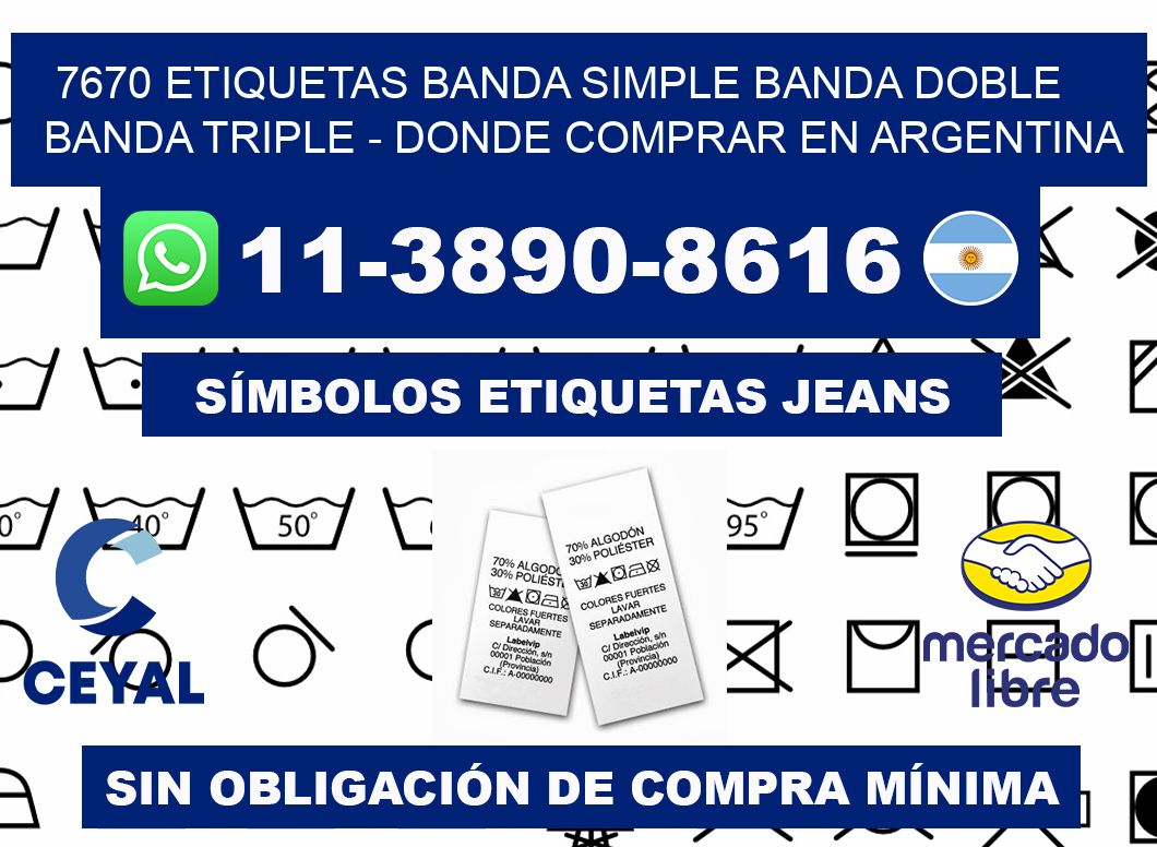 7670 etiquetas banda simple banda doble banda triple - Donde Comprar en Argentina