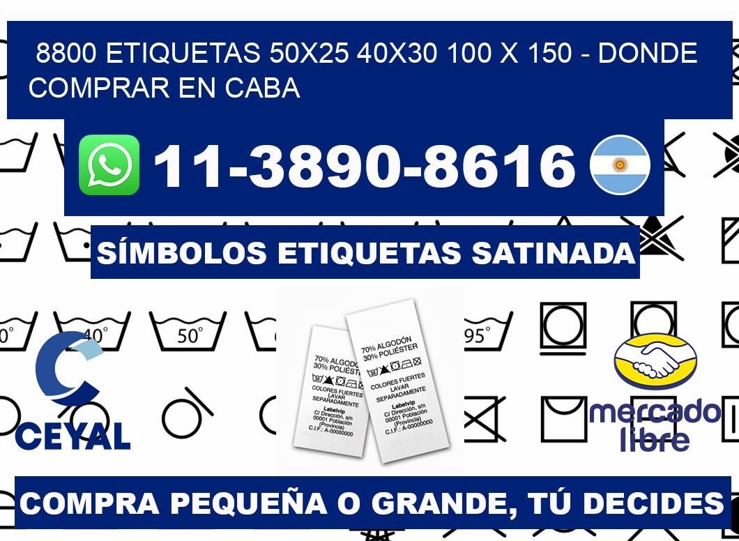 8800 etiquetas 50x25 40x30 100 x 150 - Donde Comprar en Caba