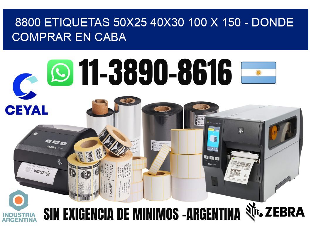8800 etiquetas 50x25 40x30 100 x 150 - Donde Comprar en Caba