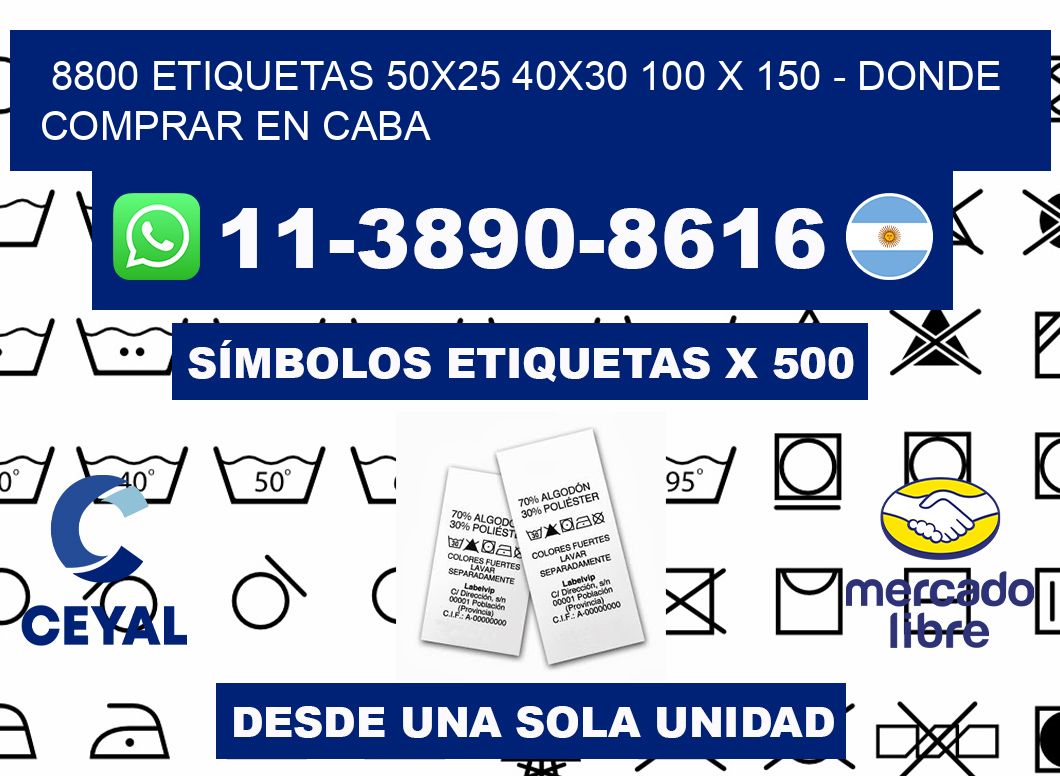 8800 etiquetas 50x25 40x30 100 x 150 - Donde Comprar en Caba