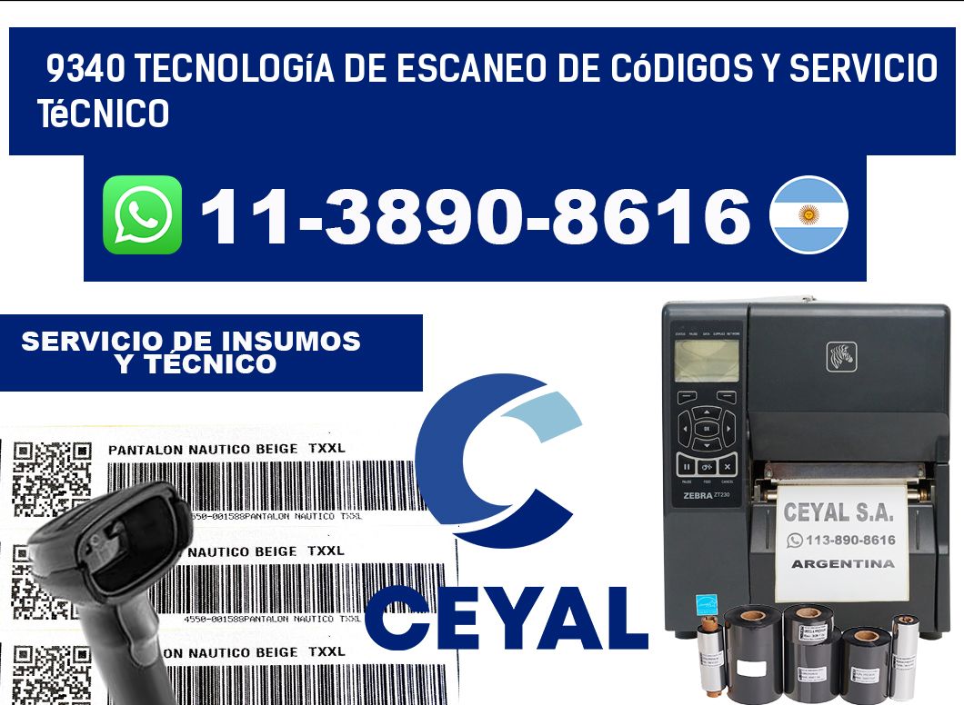 9340 Tecnología de Escaneo de códigos y Servicio Técnico