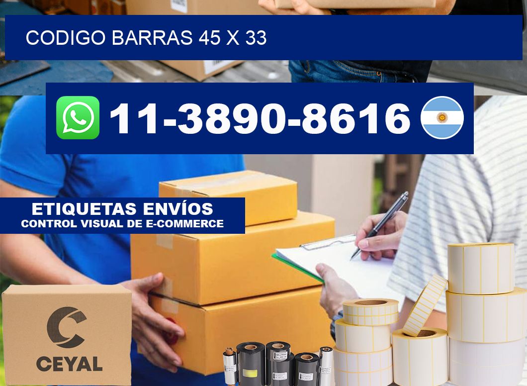 Codigo barras 45 x 33