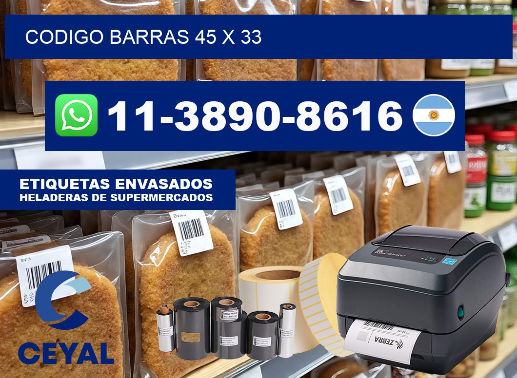 Codigo barras 45 x 33