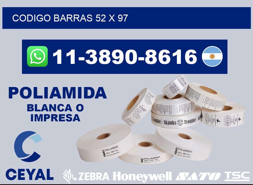 Codigo barras 52 x 97