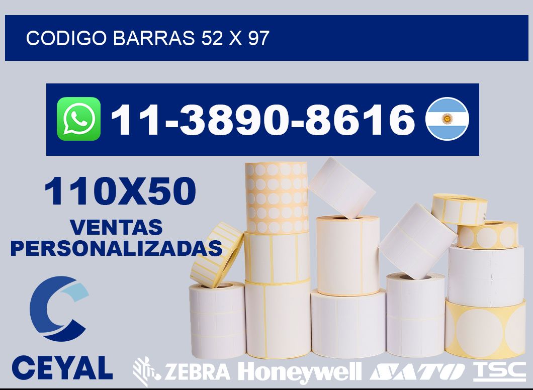 Codigo barras 52 x 97