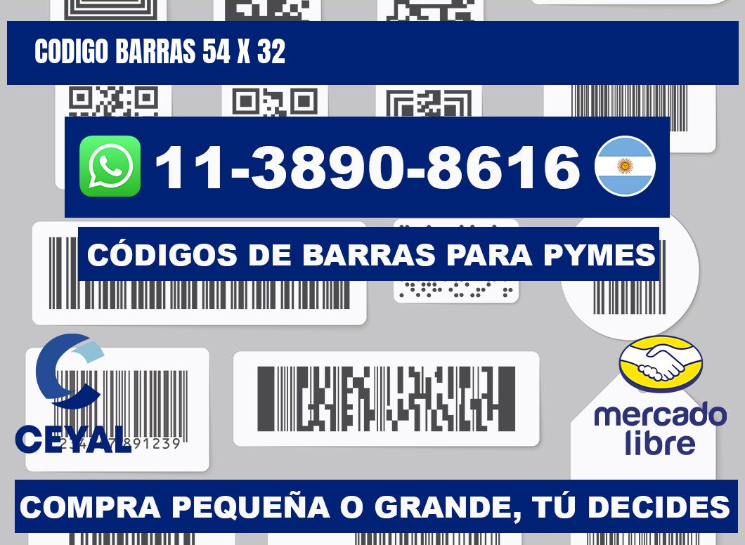 Codigo barras 54 x 32