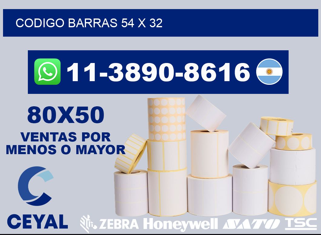 Codigo barras 54 x 32