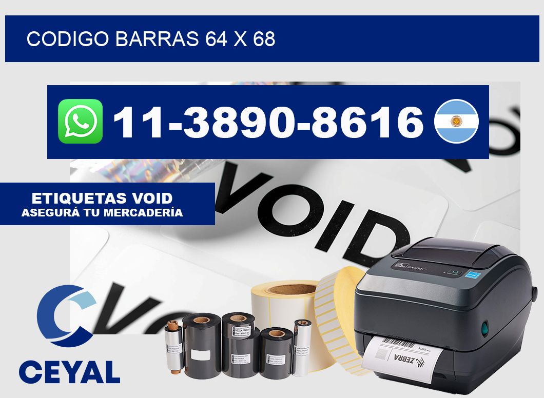 Codigo barras 64 x 68