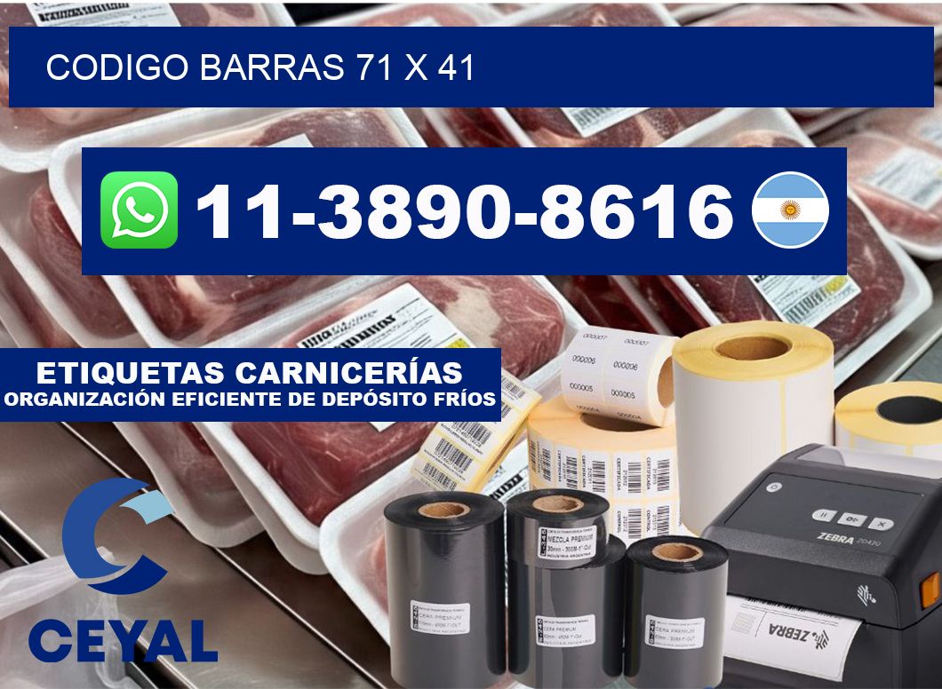 Codigo barras 71 x 41