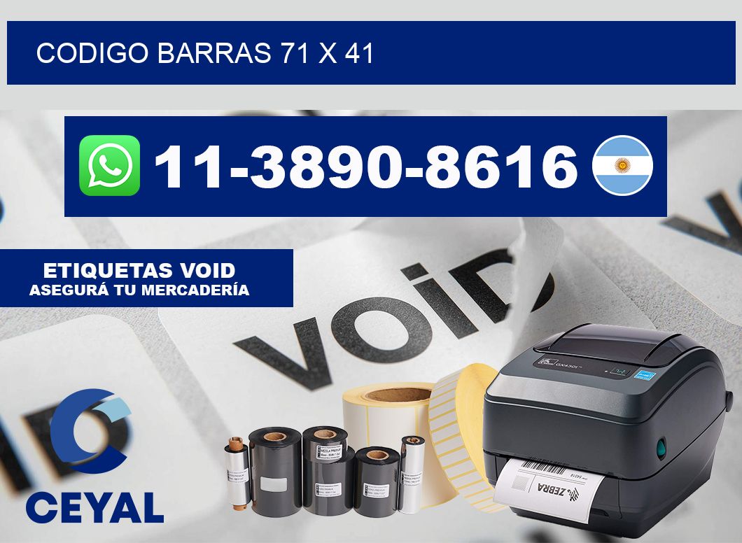 Codigo barras 71 x 41