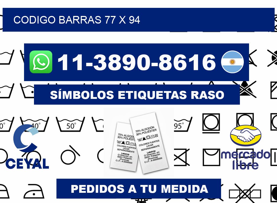 Codigo barras 77 x 94