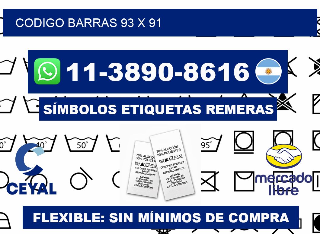 Codigo barras 93 x 91