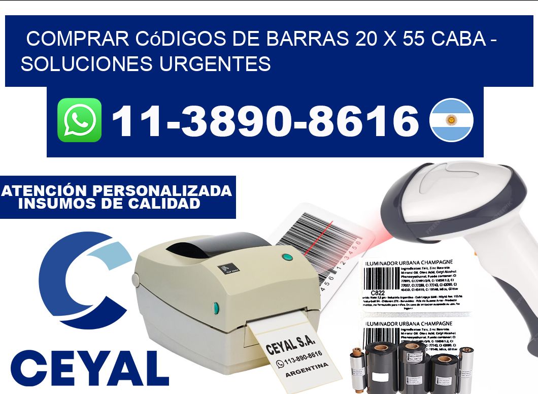 Comprar códigos de barras 20 x 55 CABA - soluciones urgentes