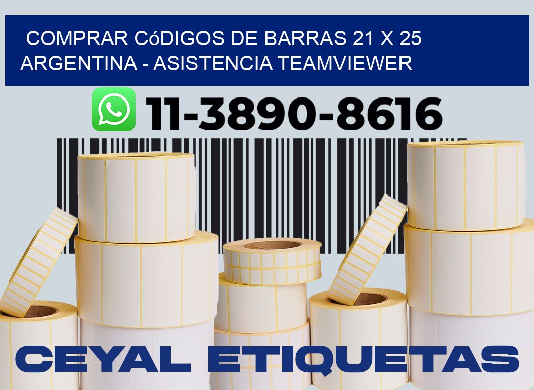 Comprar códigos de barras 21 x 25 argentina - asistencia teamviewer