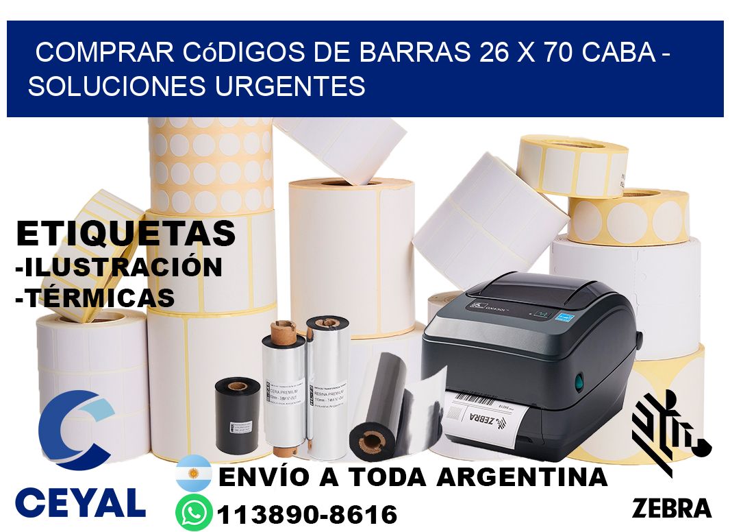 Comprar códigos de barras 26 x 70 CABA - soluciones urgentes
