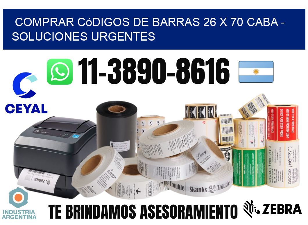 Comprar códigos de barras 26 x 70 CABA - soluciones urgentes