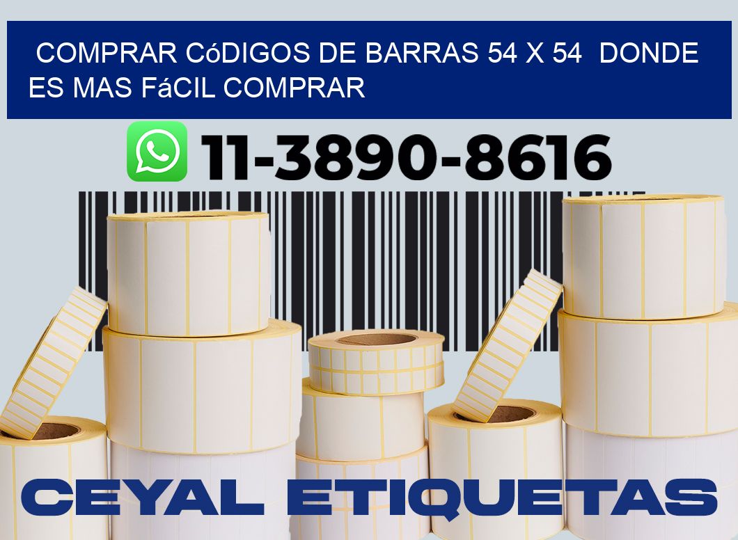 Comprar códigos de barras 54 x 54  Donde es mas fácil comprar
