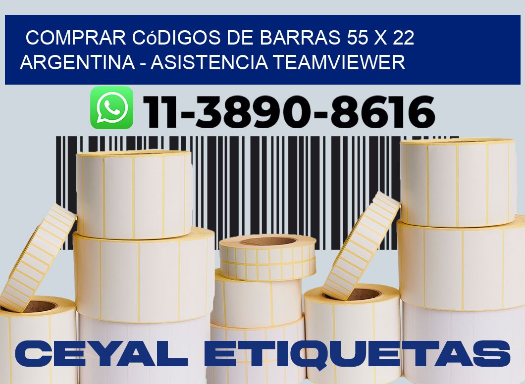 Comprar códigos de barras 55 x 22 argentina - asistencia teamviewer