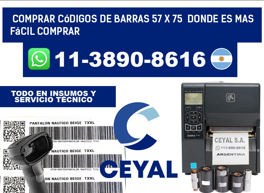 Comprar códigos de barras 57 x 75  Donde es mas fácil comprar