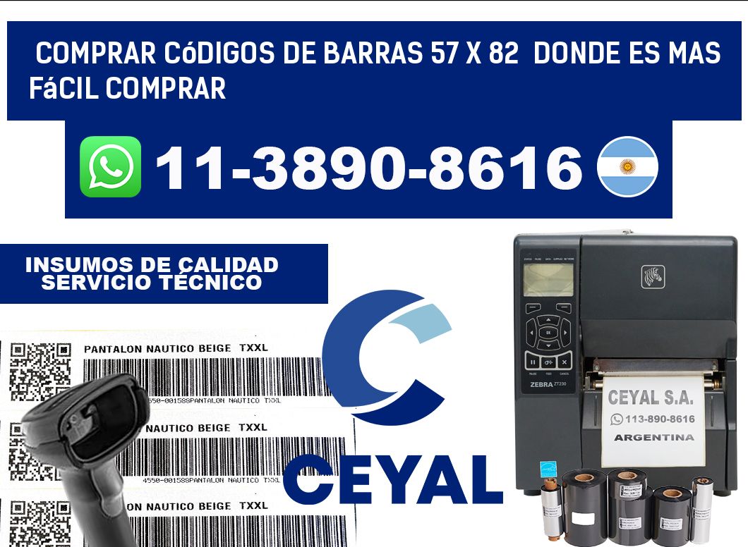 Comprar códigos de barras 57 x 82  Donde es mas fácil comprar