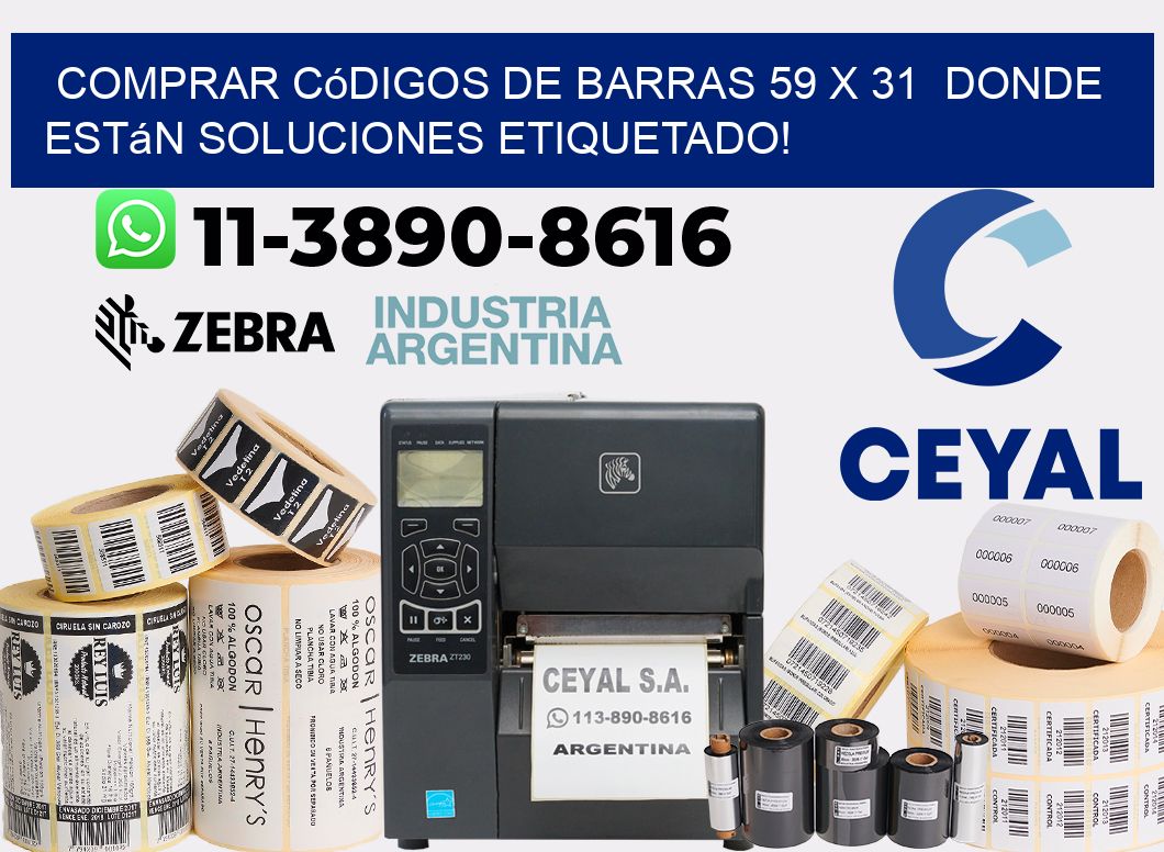 Comprar códigos de barras 59 x 31  donde están soluciones etiquetado!