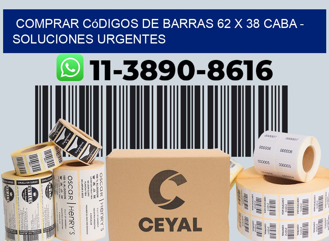 Comprar códigos de barras 62 x 38 CABA - soluciones urgentes