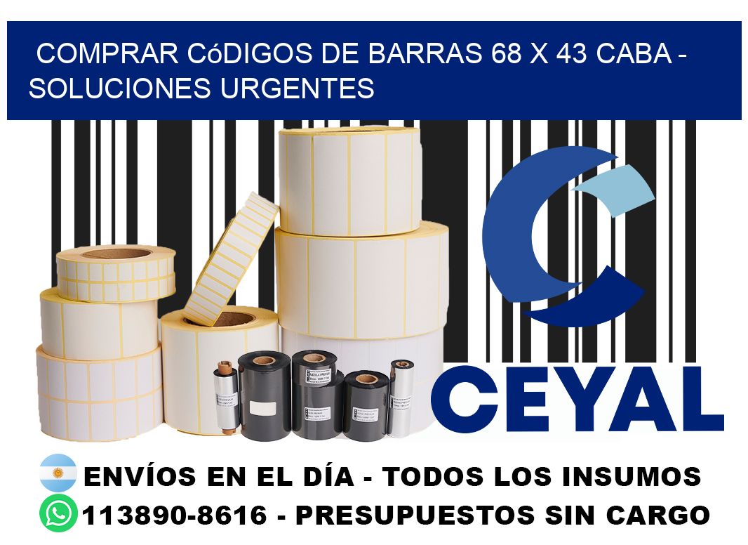 Comprar códigos de barras 68 x 43 CABA - soluciones urgentes
