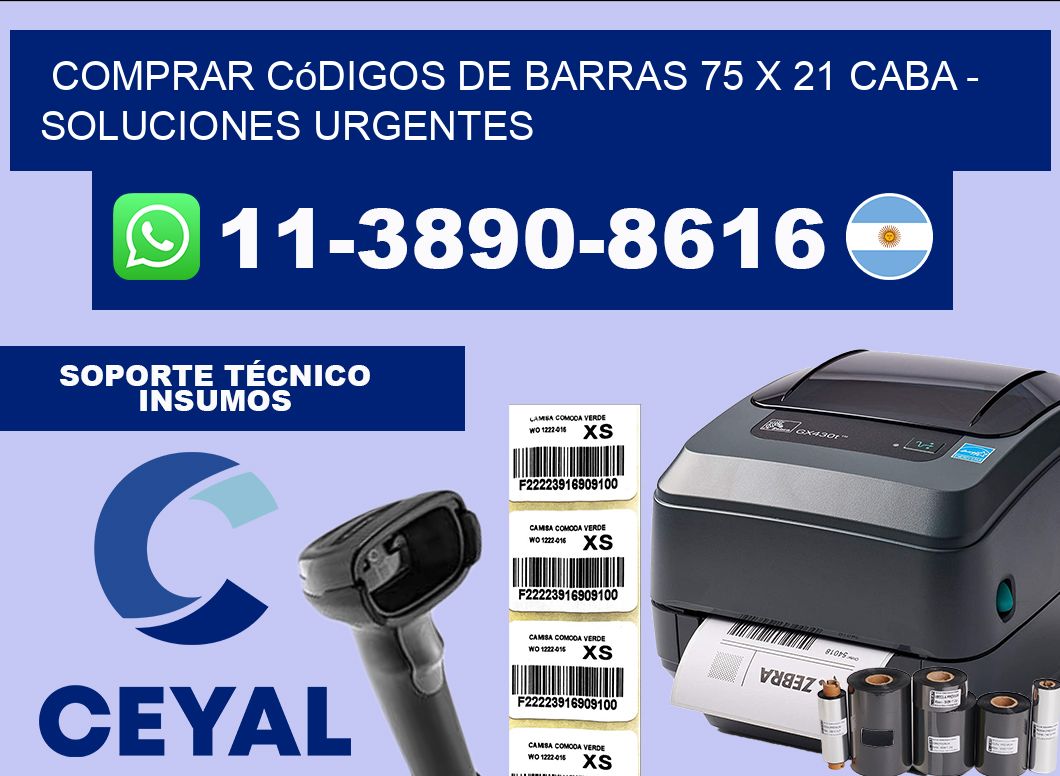 Comprar códigos de barras 75 x 21 CABA – soluciones urgentes