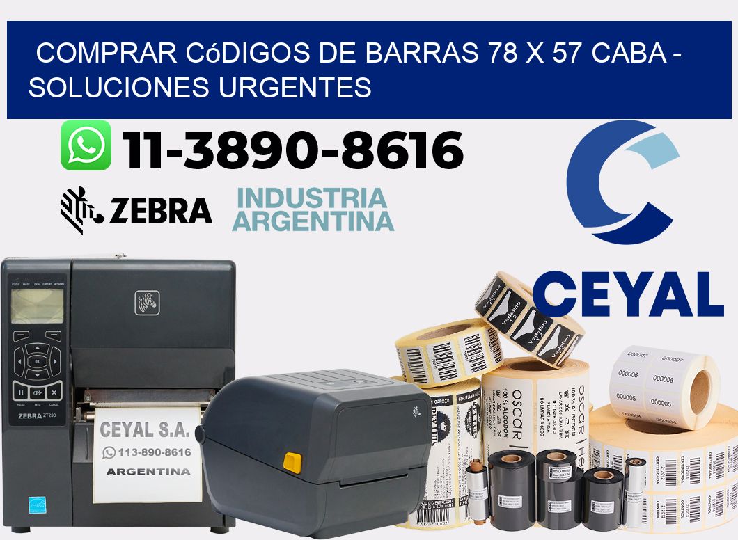 Comprar códigos de barras 78 x 57 CABA - soluciones urgentes