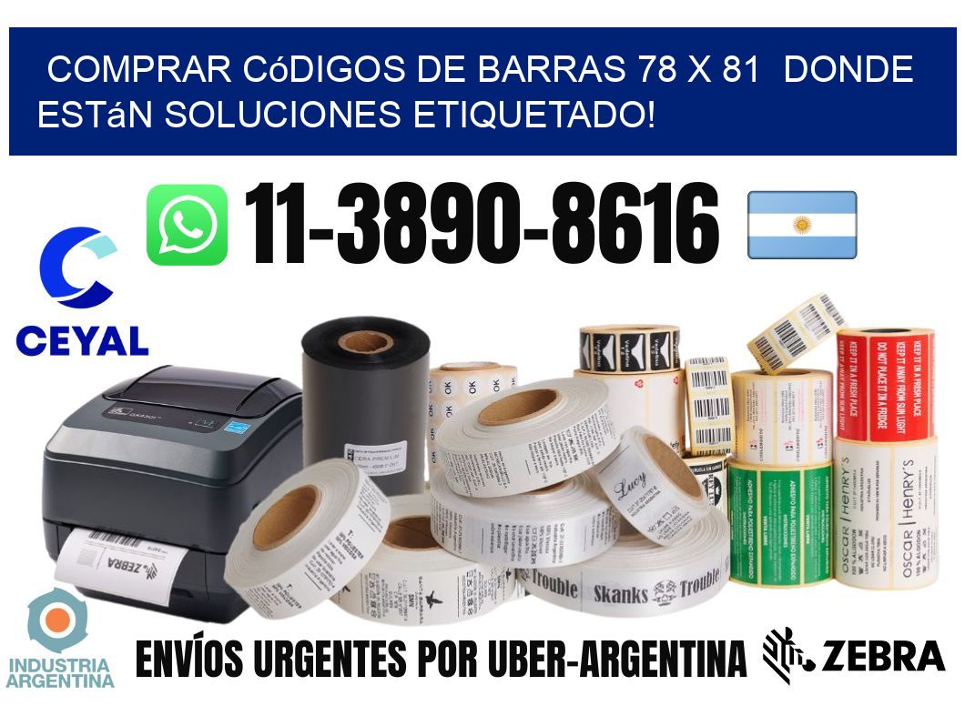Comprar códigos de barras 78 x 81  donde están soluciones etiquetado!