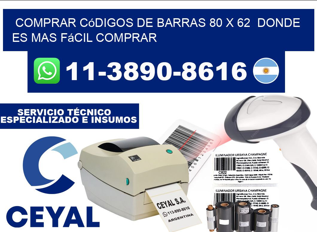 Comprar códigos de barras 80 x 62  Donde es mas fácil comprar