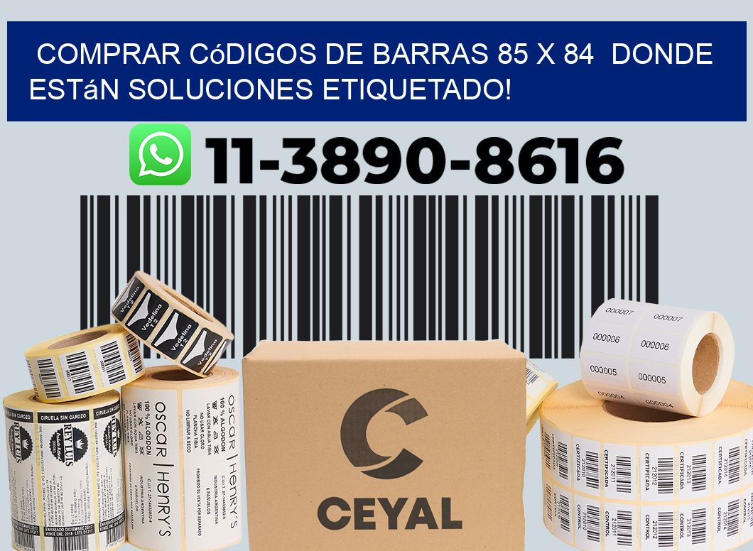 Comprar códigos de barras 85 x 84  donde están soluciones etiquetado!