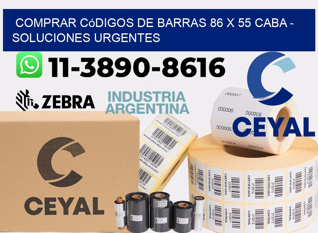 Comprar códigos de barras 86 x 55 CABA - soluciones urgentes