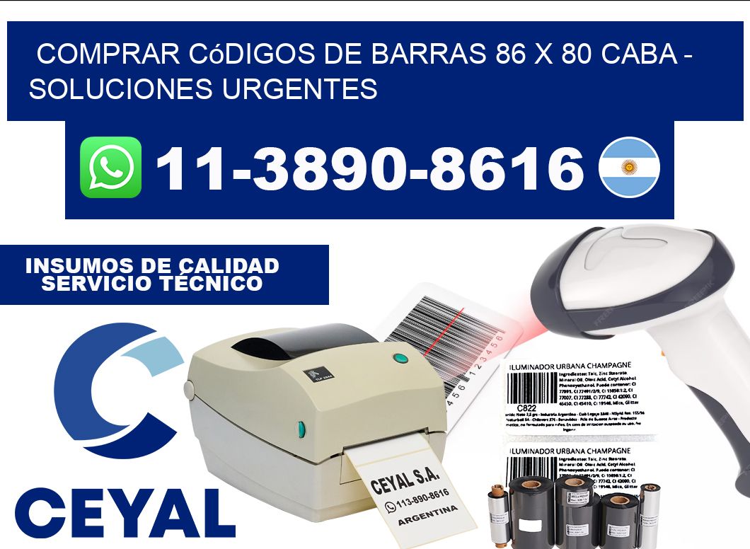 Comprar códigos de barras 86 x 80 CABA - soluciones urgentes