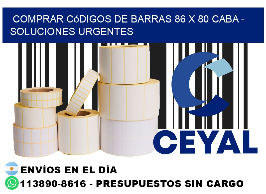 Comprar códigos de barras 86 x 80 CABA - soluciones urgentes