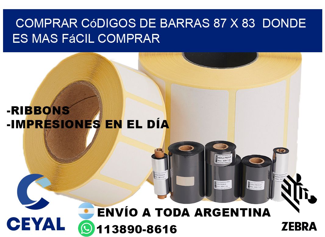 Comprar códigos de barras 87 x 83 Donde es mas fácil comprar