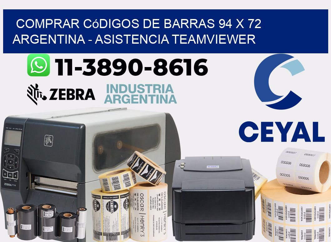 Comprar códigos de barras 94 x 72 argentina - asistencia teamviewer
