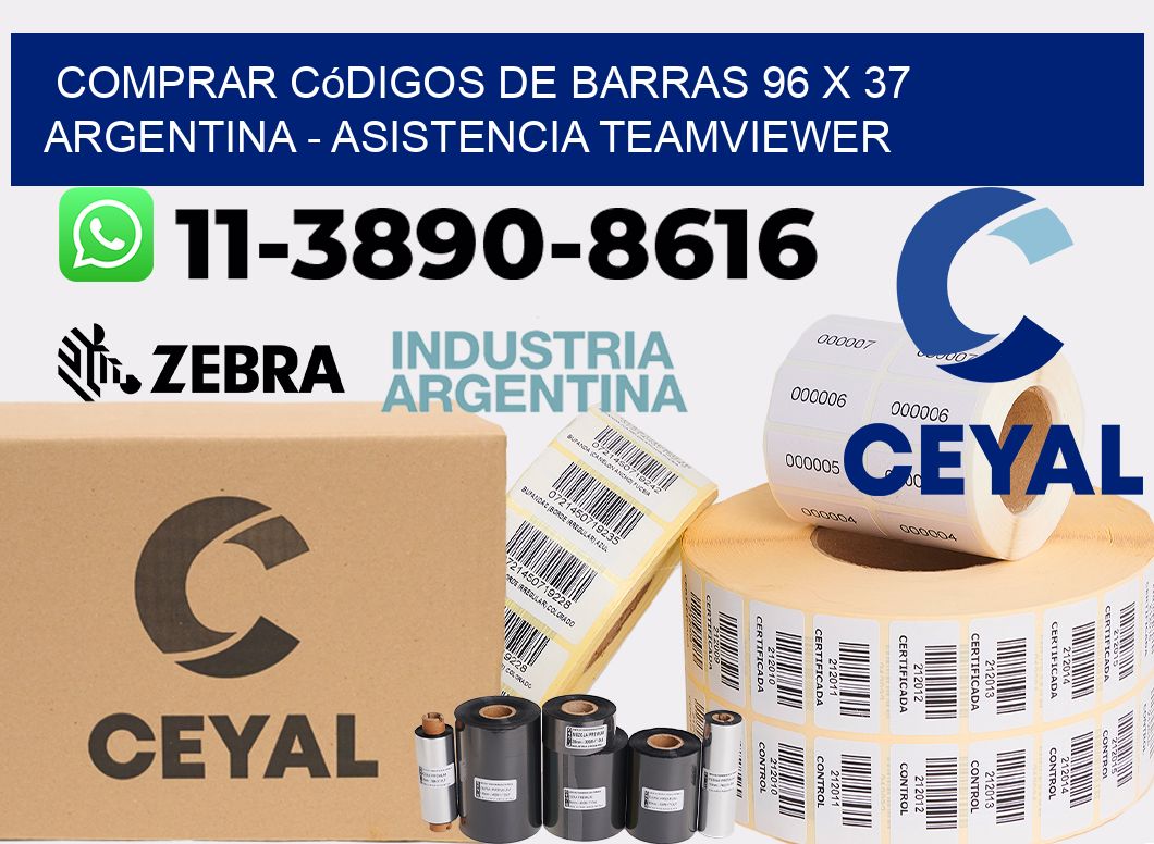 Comprar códigos de barras 96 x 37 argentina - asistencia teamviewer