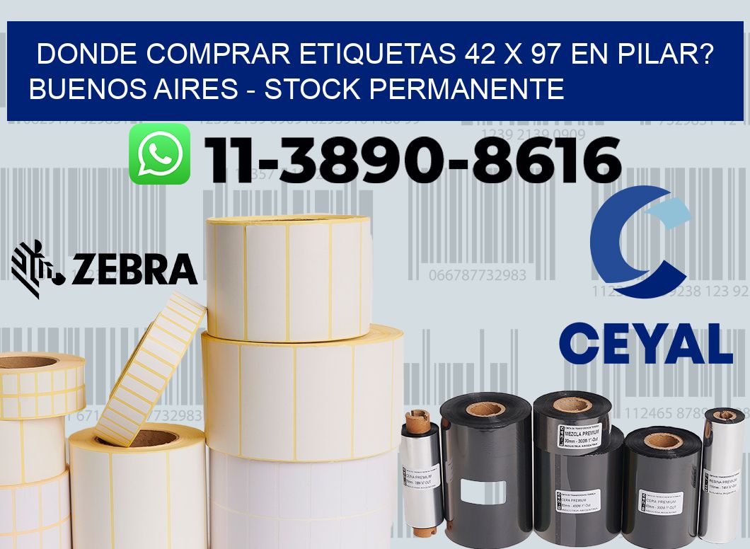 Donde Comprar etiquetas 42 x 97 en PILAR? Buenos Aires - Stock permanente
