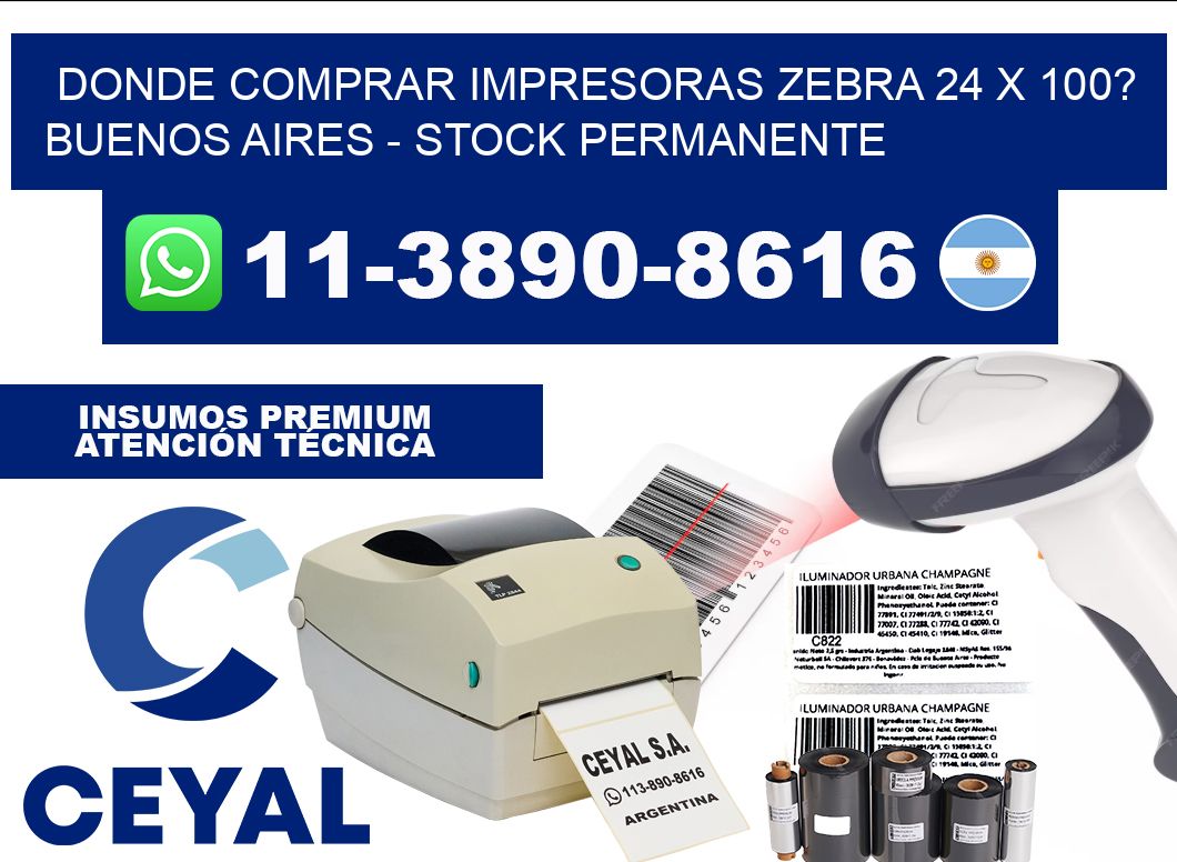 Donde Comprar impresoras zebra 24 x 100? Buenos Aires - Stock permanente