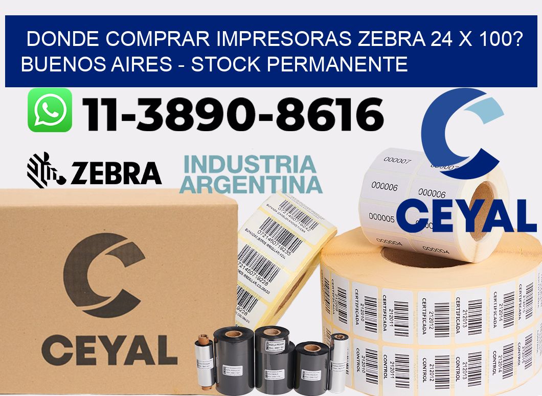 Donde Comprar impresoras zebra 24 x 100? Buenos Aires - Stock permanente