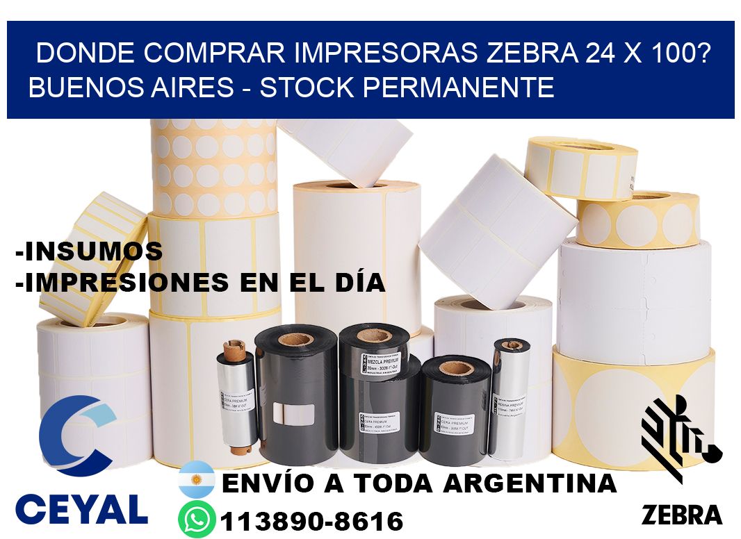 Donde Comprar impresoras zebra 24 x 100? Buenos Aires - Stock permanente
