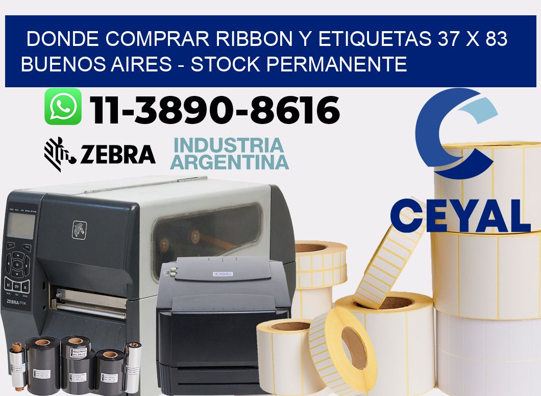 Donde Comprar ribbon y etiquetas 37 x 83 Buenos Aires - Stock permanente