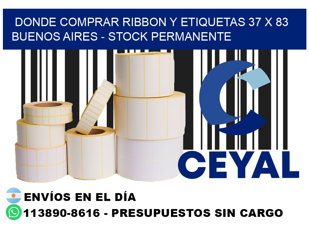 Donde Comprar ribbon y etiquetas 37 x 83 Buenos Aires - Stock permanente