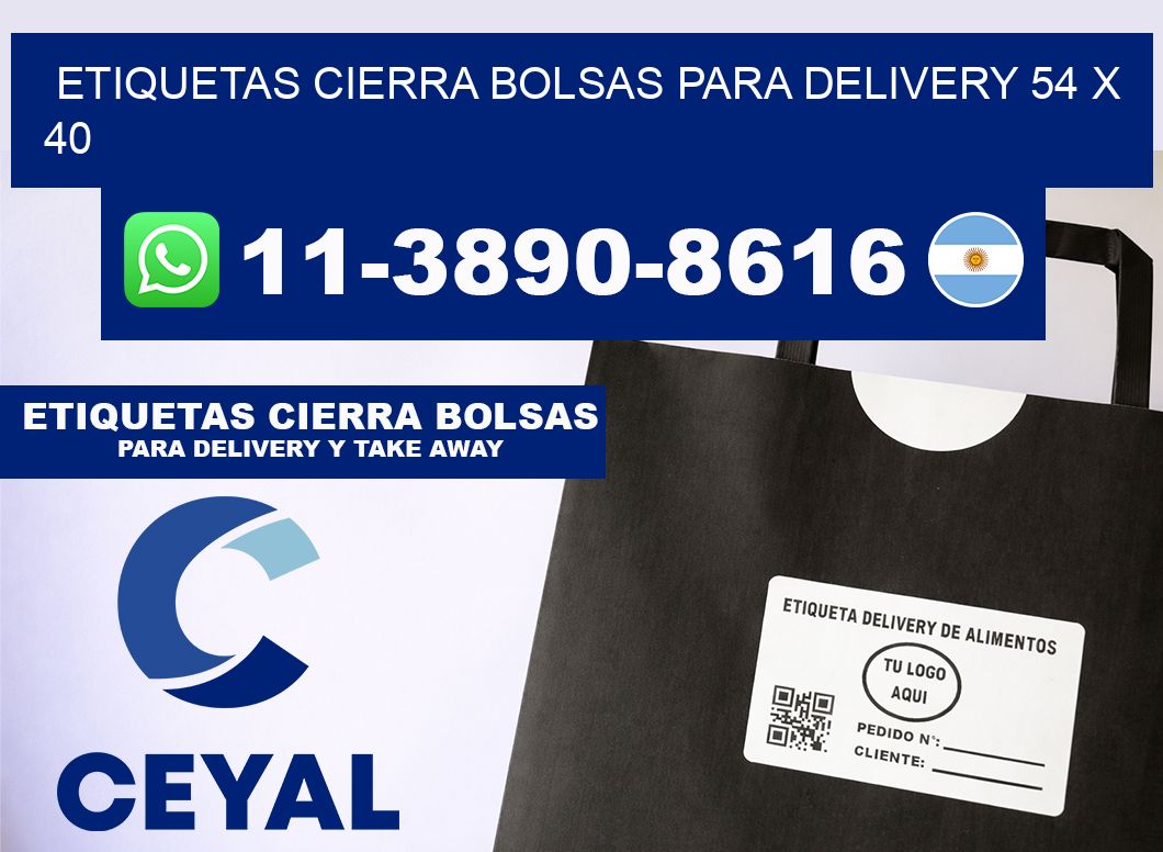 ETIQUETAS CIERRA BOLSAS PARA DELIVERY 54 x 40