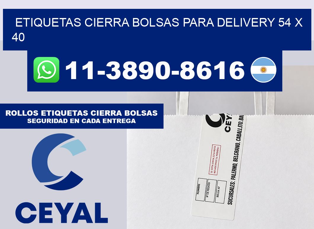 ETIQUETAS CIERRA BOLSAS PARA DELIVERY 54 x 40